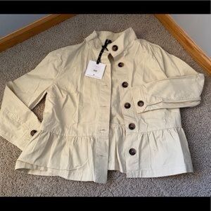Agnes & Dora Size XL
Peplum‎ Jacket Beige
Women's Button Down NWT